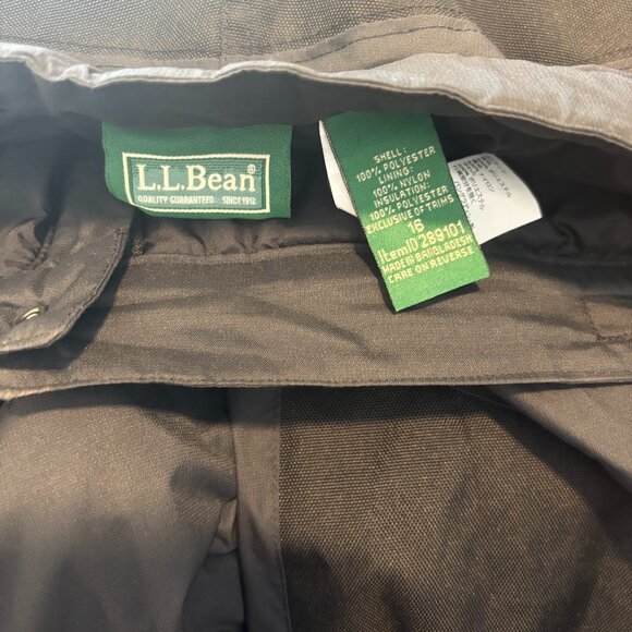 L.L. Bean Youth Girls Boys 16 Black Insulated Winter Ski Snowboard Snow Pants - Picture 2 of 8